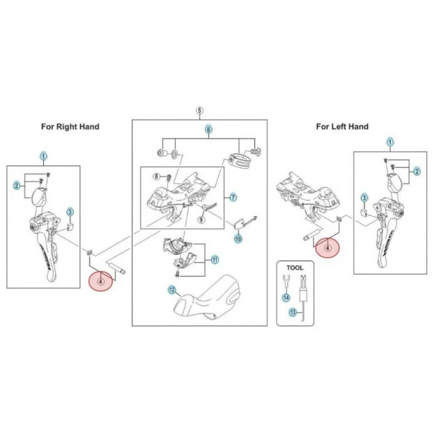 Axe Et Circlip Pour Manette De Dérailleur Et Frein Shimano Ultegra ST-6800 4 Axe Et Circlip Pour Manette De Dérailleur Et Frein Shimano Ultegra ST-6800 – Image 2