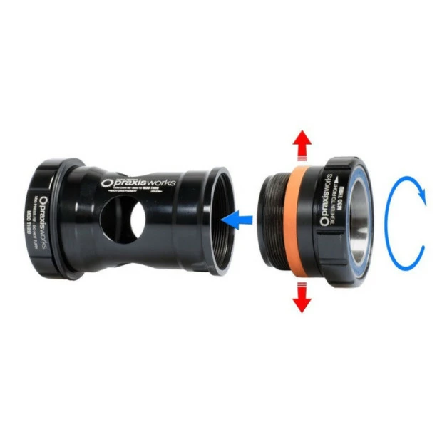 Boîtier De Pédalier Externe Fileté Praxis BB30/PF30 68mm Route Roulements Acier 5 Boîtier De Pédalier Externe Fileté Praxis BB30/PF30 68mm Route Roulements Acier – Image 3