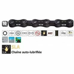 Chaîne Yaban SLA H10 Ti Autolubrifiée - 10V - Noir 5 Chaîne Yaban SLA H10 Ti Autolubrifiée - 10V - Noir -Shimano Soldes chaine yaban sla h10 ti autolubrifiee 10v noir 1