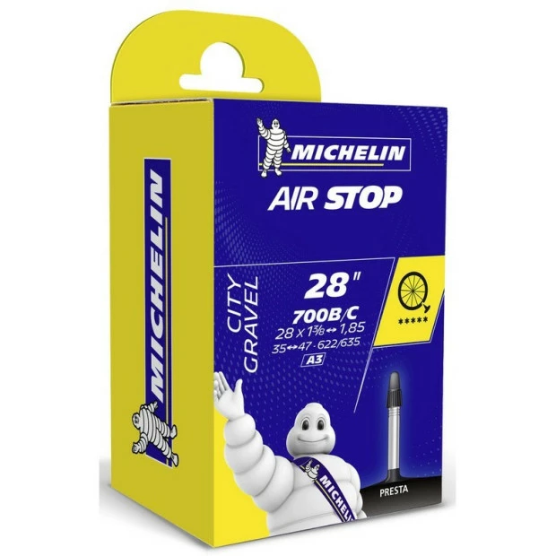 Chambre à Air Michelin AIRSTOP A3 - 700x35-47 Presta 3 Chambre à Air Michelin AIRSTOP A3 - 700x35-47 Presta