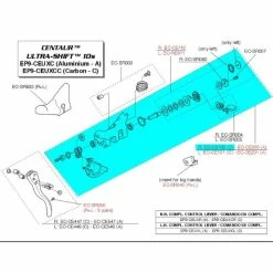 Campagnolo® Corps + Mécanisme Droit Campagnolo Ultra Shift 10S Noir - EC-CE100