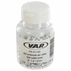 Embout De Câble Frein VAR Argent 1.8/2.00 Mm (x200) -Shimano Soldes embout de cable frein var argent 18 200 mm x200 1