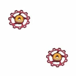 Galet Dérailleur KCNC Light Inox - Rouge