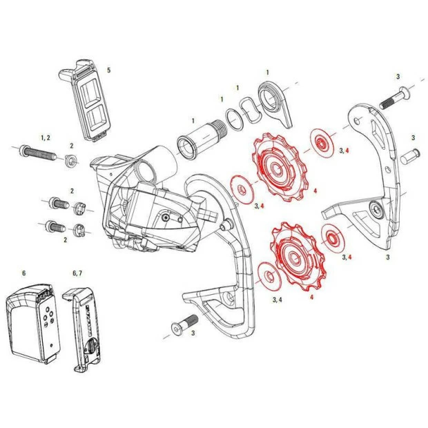 Galets Céramiques Pour Dérailleur SRAM RED ETAP 4 Galets Céramiques Pour Dérailleur SRAM RED ETAP – Image 2