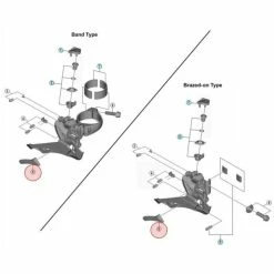 Plaquette Interne De Dérailleur Avant Shimano Dura-Ace FD-R9100