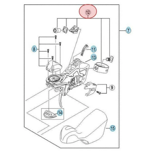 Bague De Fixation Pour Manette Shimano Ultegra ST-6700 3 Bague De Fixation Pour Manette Shimano Ultegra ST-6700