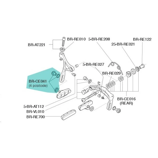 Campagnolo® Vis De Cartouche Campagnolo - Acier BR-CE041 3 Campagnolo® Vis De Cartouche Campagnolo - Acier BR-CE041