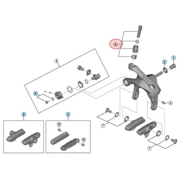 Vis De Tension De Câble De Frein Shimano 105 BR-R7000 3 Vis De Tension De Câble De Frein Shimano 105 BR-R7000